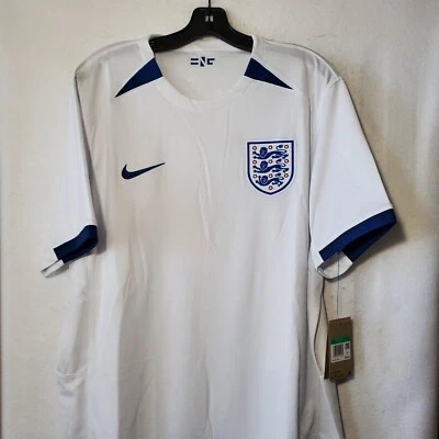 England National Team Jersey Men Extra Large White Three Lions Crest Soccer NWT  - Image 1 of 4