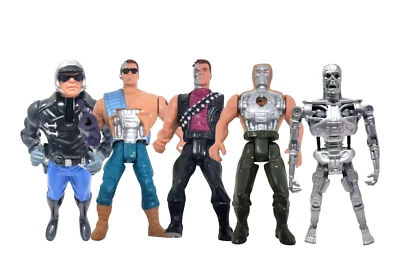 1991 Kenner Carolco Terminator 2 Figure Lot 5 Action Mini Figures, Vintage As Is - Image 1 of 4