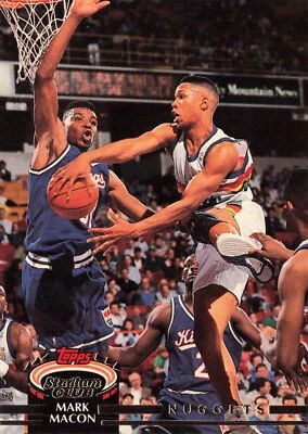 Mark Macon 1992 Stadium Club #16 Denver Nuggets - Image 1 of 2