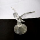 figurine chouette en verre cristal