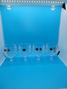 Bohemia Brandy Glass Fine European Crystal 24% Pbo Set/4 Made Czech Republic - Picture 1 of 10