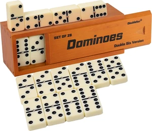 Dominos Set for Adults, Jumbo Size Double 6 Dominoes Set, Classic Board Game for - Picture 1 of 12