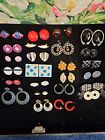 Vintage earring lot of 24 pairs.  Signed Vogue/Monet