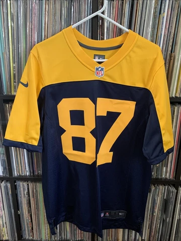 Green Bay Packers Throwback Jersey Jordy Nelson Nike Acme Mens Medium #87 Rare Cover