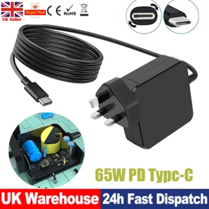65W USB C Typ-C Adapter Ladegerät für DELL HP ASUS Lenovo Xiaomi Acer Kits Laptop - Bild 1 von 8