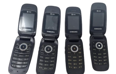 4 Lot Samsung SGH-A197 AT&T Flip Phone GSM Need Repair For Parts A197 - Image 1 of 4