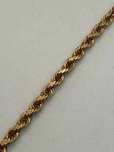 Catena in corda oro giallo 10 kt 3,5 mm lunga 30" 33,5 grammi certificata - Foto 1 di 4