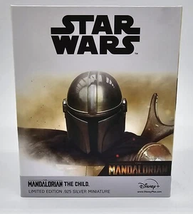 Mandalorian El Niño Grogu Star Wars Estatua Plata de Ley Nueva Zelanda Como Nueva Zelanda - Imagen 1 de 11