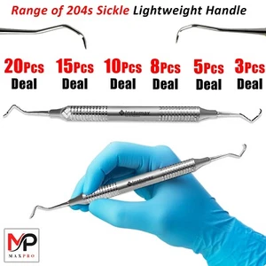 Escalador de hoz dental periodontal posterior 204S mango hueco eliminación de cálculo - Imagen 1 de 26