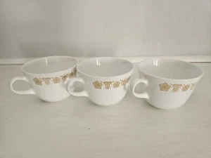 Lote de 3 tazas de café vintage Corelle mariposa oro - Imagen 1 de 6