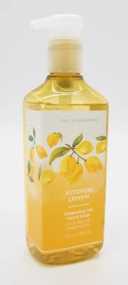 (1) Bath & Body Works Yellow Kitchen Lemon Cleansing Gel Hand Soap 8oz - Image 1 of 4