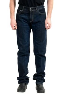Exte Men's Dark Blue Straight Leg Jeans - Picture 1 of 4