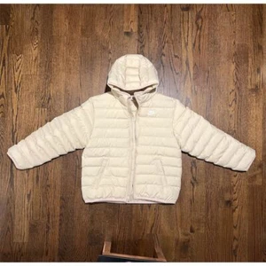 Nike Kids' Hooded Puffer Jacket Beige Lightweight Size XL Casual Fall - Picture 1 of 6