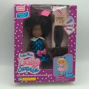 Playskool 6" Little Miss Dolly Sorpresa Fai un Desiderio Afroamericano 1989 Nuovo con scatola - Foto 1 di 10