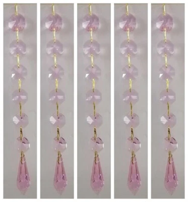 Juego de 10 prismas de lámpara de cristal transparente con forma de árbol de Navidad de 38 mm Foto 1 de 4