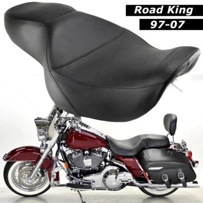 Driver Passenger Seat Two-up Low-Profile For Harley Touring Road King 1997-2007 - Image 1 of 4