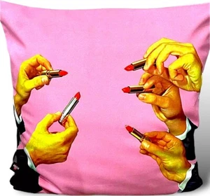 Cushion Seletti Lipsticks Pink Cover & Insert 50x50cm BRAND NEW £110.00 RRP -35% - Picture 1 of 15