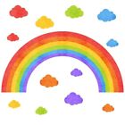 Cute Wall Stickers Decals Clings Home Decor Pvc Rainbow Cloud Kids Bedroom Room