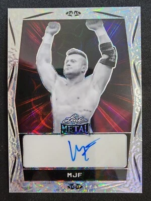 2024 Leaf Metal Legends Wrestling MJF Auto Silver Kaleidoscope 4/9 #BA-MJF4 - Image 1 of 2