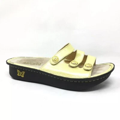 穿过一次! Alegria Fiona 108 三带凉鞋拖鞋女式 EU 39 US 9 — 第 1/4 张图片