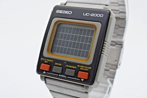 SEIKO UC-2000 UW01-0010 Vintage Digital 35mm Quartz Unisex Near MINT From JAPAN - Picture 1 of 14