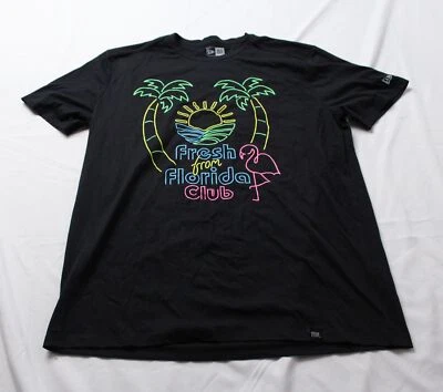 Мужская футболка New Era Fresh From Florida Club с круглым вырезом AP2 черная большого размера - Изображение 1 из 3