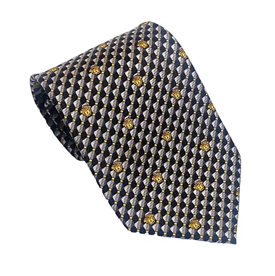 Corbata Gianni Versace Vintage Años 90 Medusa Geométrica 100% Seda Hecha en Italia 58 x 4 Foto 1 de 4