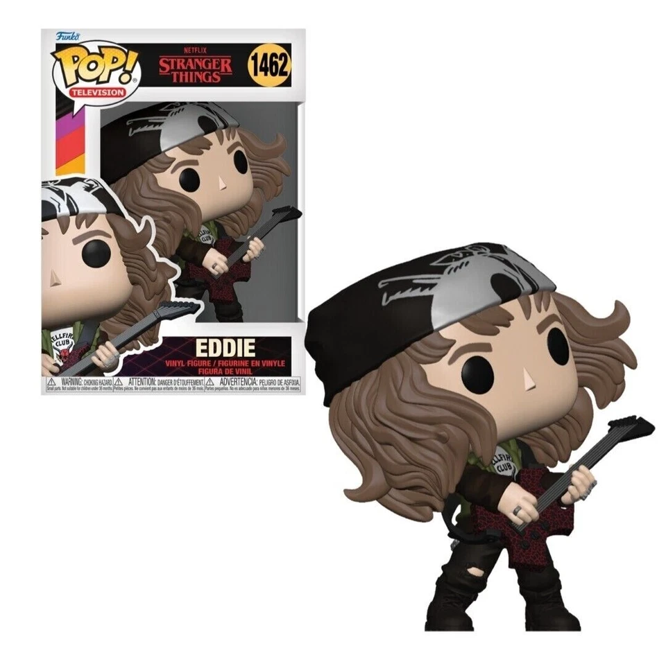 STRANGER THINGS EDDIE W/GUITAR POP VINYL FIGURE FUNKO #1462 (MAJOR DAMAGE)