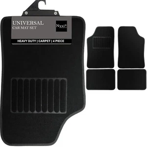Luxury 4 Piece Car Mat Universal Non-Slip for Cars SUV Truck VAN Black Carpet - Picture 1 of 7