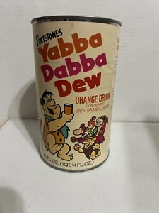 1974 Flintstones Yabba Dabba Dew Orange Drink Can - RARE!! - Picture 1 of 6