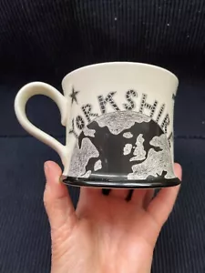 Moorland Pottery Yorkie Ware Yorkshire T' Best Place In t' World Coffee Mug Cup - Picture 1 of 6