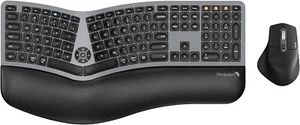 ProtoArc Backlit Wireless Full Size Ergo Keyboard, EKM01 Plus (Brown) - NIB - Picture 1 of 8