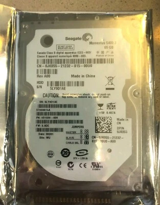 Seagate ST960815A 60GB Laptop IDE Hard Drive P/N 9S1036-030 FW 3.ADE DP/N 0JK055 - Image 1 of 2