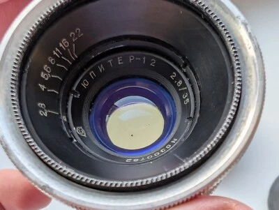 1963 UdSSR Silber JUPITER-12 2,8/35mm Objektiv M39 L39 Schraubmontage - Bild 1 von 4