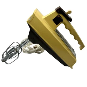 Vintage Sunbeam Mixmaster Burst of Power 5 Geschwindigkeiten Handmixer Ernte Gold funktioniert - Bild 1 von 24