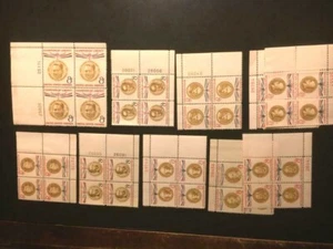 1958 Champion of Liberty Stamp US Postage Blocks of 10. Unused-Re-Gum-Free Ship - Picture 1 of 2