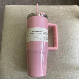 New Pink Ashland 30 oz. Insulated Stainless Steel Tumbler W/Protective Top/straw - Picture 1 of 6