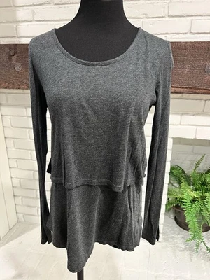 Theory 女式灰色皮马棉中号长袖 — 第 1/3 张图片