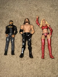 Lotto action figure base WWE Mattel Rey Mysterio Aj Styles Carmella - Foto 1 di 2