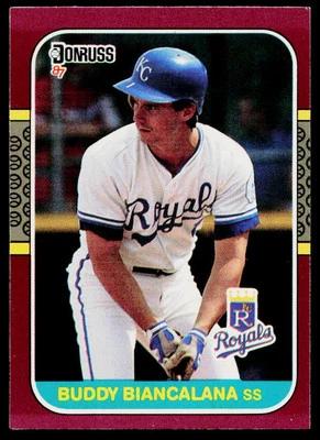 1987 Donruss Opening Day Buddy Biancalana #202 Kansas City Royals - Image 1 of 2