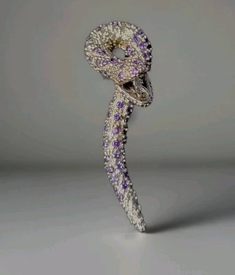 Snake Amethyst 925 Sterling Silver Pendant Jewelry 2405 - Image 1 of 4