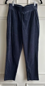 Lululemon Scuba Mid-Rise Straight-Leg Pants Women 4 Blue Velvet Cord 7/8 Length - Picture 1 of 7