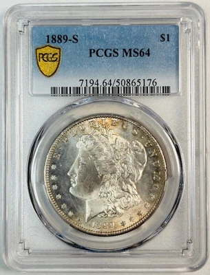 1889 S Morgan Silver Dollar PCGS MS-64 - Image 1 of 3