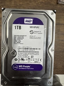 WD 1TB Purple Surveillance Hard Drive Internal Hard Drive HDD-WD10PURZ - Picture 1 of 2