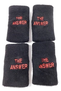 Allen Iverson Team Issued Lot of (4) THE ANSWER  Terry Cloth Sweat Wristbands - Picture 1 of 1