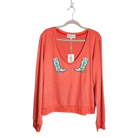 Moletom Wildfox Swift Kick in the As Poppy Vermelho Tamanho Extra Grande - Imagem 1 de 4