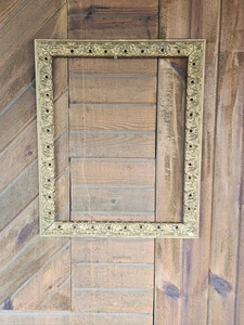 Hermoso marco de fotos antiguo madera ornamentada 15,5x19,5 apertura 19x23 vintage - Imagen 1 de 24