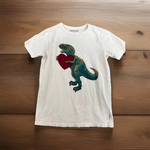 J Crew  Boys' dinosaur heart graphic tee Size M (8-9) - Picture 1 of 5