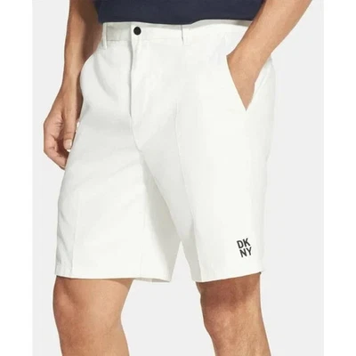 Pantalones Cortos DKNY Para Hombres Frente Plano Talla 36 Caqui Beige Golf Informales Elastizados Nuevas Etiquetas Foto 1 de 4