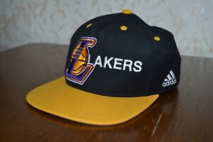 NWT Los Angeles Lakers Black Baseball Cap Snapback Adidas